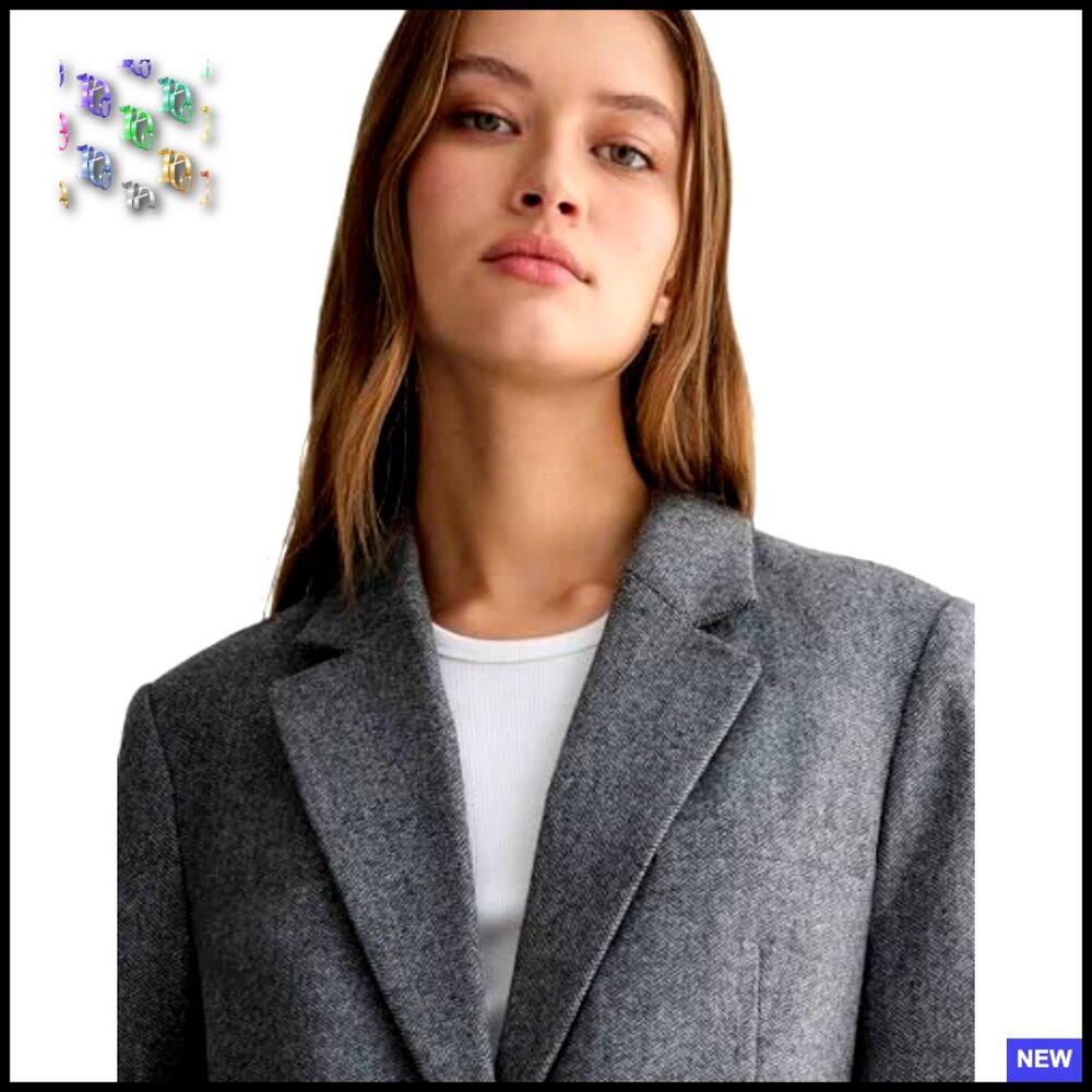 Oversized Wool Blazer Tailored Chic Minimal Classic Business Casual Menswear - Picture 3 of 7